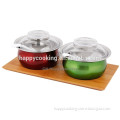 2pcs Color cruet salt set /sugar cruet canister with plastic lid chili pot/